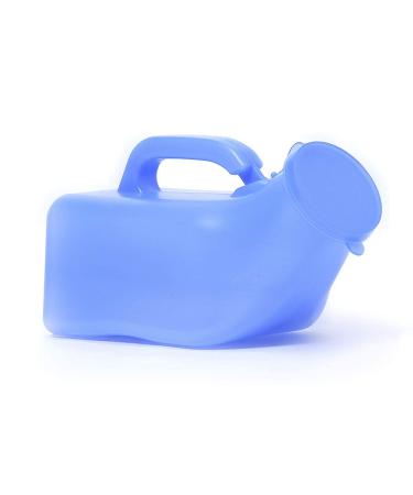 1000ml Men's Bed Urinals for Boys'Bedpans Urinals Sealed Leak-Proof Anti-Falling Anti-Pressure(Blue) Happy