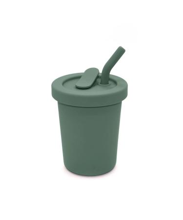 no ka Straw Cup | 100% Food-Grade Silicone | Spill-Proof | Non-Slip & Soft | Dishwasher Friendly | Fern | Size 8 Oz Fern 8 Oz Straw Cup