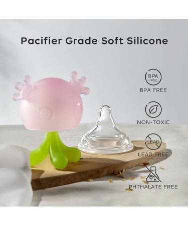 Bc Babycare BPA-Free Silicone Jellyfish Rattle Teether Pacifier - Pink | Toddler Toy & Stroller Accessory - US - Buy Online on GoSupps.com