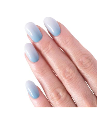 Glamsy nail film Summer Breeze " color gradient blue/white nail wraps long adhesive 24 self-adhesive ultra-thin nail foils in different sizes