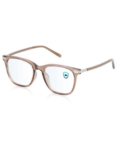 Myiaur Blue Light Blocking Fit Over Glasses for Women Anti Digital Eyestrain Headache for Computer TV Gaming Phone Screen A1 Brown