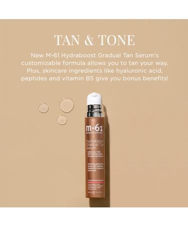 M-61 Hydraboost Gradual Tan Serum | Hydrating Vegan Self-Tanner with Peptides Vitamin B5 & Aloe | Gluten-Free International Shipping - Buy Online on GoSupps.com