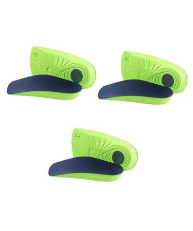 GLEAVI 3 Pairs 3/4 Shoe Insert Foot Care Insoles Plantar Insole Sports Shoe Pads Orthotic Insoles Shoe Inserts High Arch Insoles Sports Insoles Shoe Mat Half Pad Arch of Foot