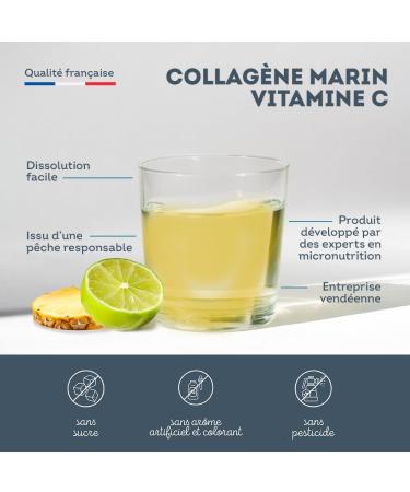Marine Collagen Powder 10 000mg - Hydrolyzed Marine Collagen Peptides Type 1 - With Vitamin C - Joints Skin Anti-Aging - Co - Buy Online on GoSupps.com
