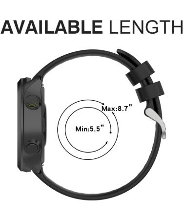 Kobmand Silicone Bracelet for Garmin Forerunner 55 & Vivoactive 3 - 20mm Replacement Watch Band (Gray) - Buy Online on GoSupps.com