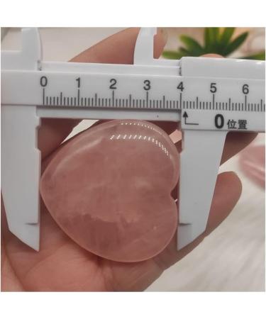 for 1pcs 40 * 40mm Rose Quartz Heart Shaped Stone Natural Crystal Stone Mineral Specimen - Buy Online on GoSupps.com