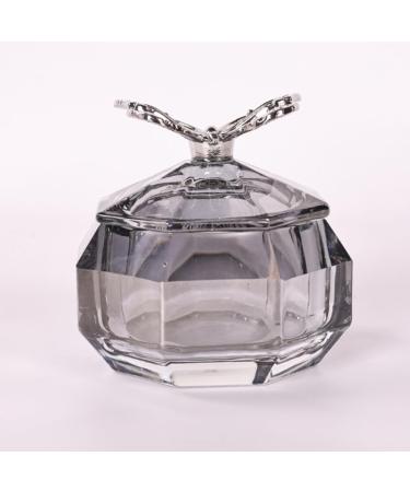 FOMIYES Nail Art Glass Cup Crystal Acrylic Nail Dappen Dish Cup Manicure Nail Dish Monomer Bowl Manicure Glass Cup Nail Liquid Cup with Metal Lid - Buy Online on GoSupps.com