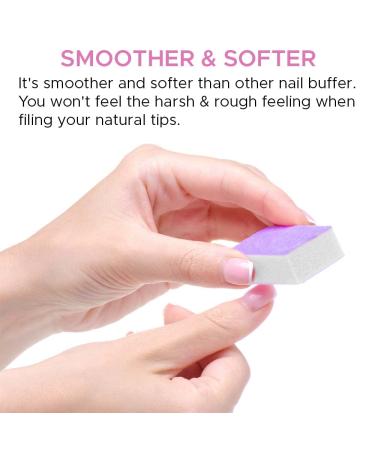 Tachibelle 150 pcs Premium Made in Korea Purple Mini Buffer Blocks | Double-Sided for Natural Nails | Soft Design for Preventing Over Buffing | Ideal for Manicures & Pedicures - Buy Online on GoSupps.com