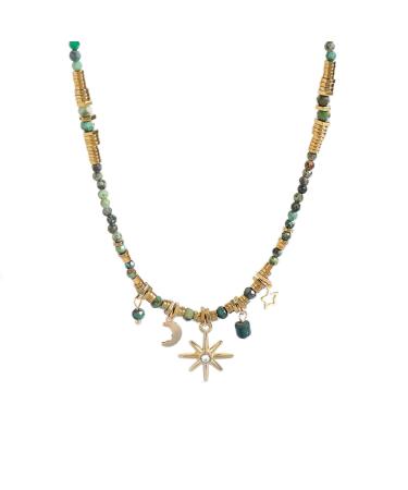 Oralgos fashionable metal chain living colors pearls necklace sunflower necklace gift jewelry suitable for parties and everyday life