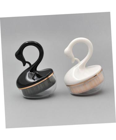 Housoutil 1pc Makeup Brush Cosmetic Applicator Supple Foundation Brush Portable Powder Brush Swan Foundation Brush Loose Liquid Travel Artificial Fiber Seamless White Face Brush - Buy Online on GoSupps.com