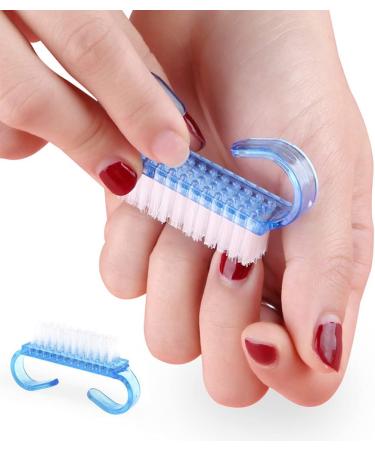 4 Pcs Colorful Handle Nail Brushes Set for Cleaning Nails - Small Nail Scrubbing Brush - Fingernail Brushes - Plastic (Blue Green Pink Purple) - Buy Online on GoSupps.com