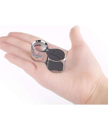 Magnifying Glasses Vision aids 30X Folding Portable Magnifying HD Glass Lens for Jewelry Repair Security Identification Tool Silver 24 * 25 * 60mm Stationery Office Supplies 1PCS Journey - Buy Online on GoSupps.com