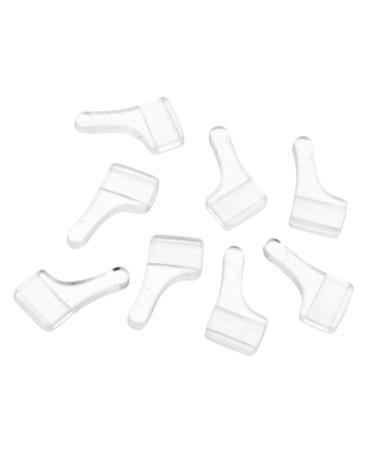 Nuobesty 50 pieces of glasses leg covers ear hooks made of silicone anti-glass holder silicone holder anti-slip holder for glasses ear handle ear elasticity anti-slip frame pebbles as shown 2x1x0.5cm