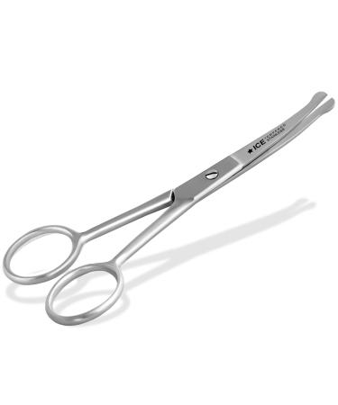 Beard scissors - nose hair scissors - ear hair scissors - 12 cm - curved cutting surface - STAINLESS STEEL