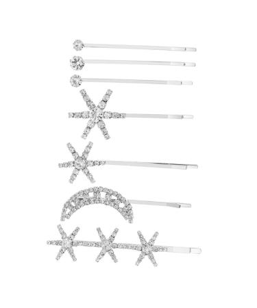 DOITOOL 4 Sets Fringe Bobby Pin Hair Accessories Side Clip Barrettes for Women Womens Hair Clips Hair Barrettes Hair Jewels for Women Wedding Hair Clip Hair Pin Headgear Girl Rhinestone