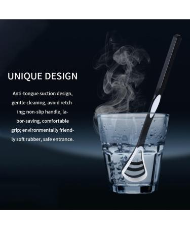 Divono Tongue Scraper Set - 4 Piece Black & White Tongue Cleaner for Fresh Breath | Oral Hygiene for Men & Women - Buy Online on GoSupps.com