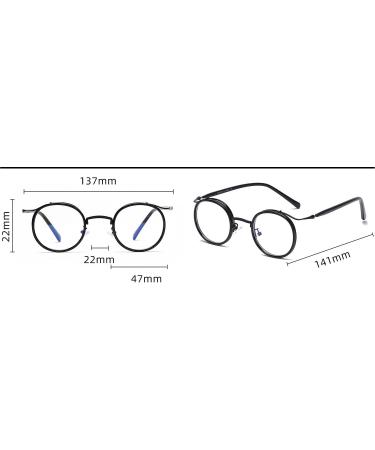 Parwana Round Designer Anti-Blue Light Reading Glasses +100 C1 | Presbyopia Relief & Tiredness Alleviation - Stylish & Comfortable - Buy Online on GoSupps.com