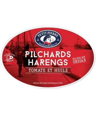 PETIT PIERRE - Pilchards Herring Tomato and Msc Oil 367G - Pack of 4 - Special Offer