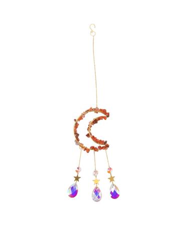 Hanging Wind Chime Window Wind Chime Eyecatching Rainbow Cute Moon
