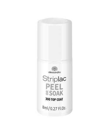 Alessandro Striplac peel or soak -vegan- top coat - LED berlack for a perfect shiny color painting - for perfect nails in 15 minutes 8ml white 8 ml (1 Pack)