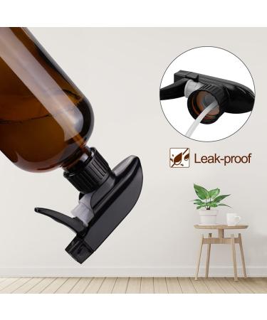 Amber Glass Spray Bottles Set - 16oz*2+4oz*2+2oz*4 Refillable Boston Round Containers for Cleaning, Gardening, Aromatherapy, Pets, Plants, Hair - Buy Online on GoSupps.com