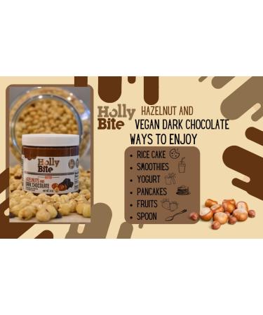 HollyBite Hazelnut Cocoa Spread | Vegan No Sugar Keto-Friendly | Gluten-Free High Protein High Fiber | 11oz | Healthy Ingredients | Made in USA - Buy Online on GoSupps.com
