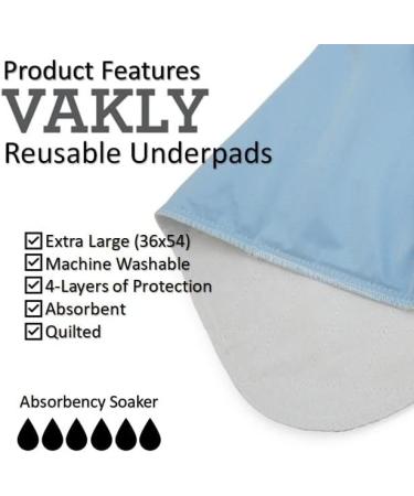 Washable Reusable Underpads 36x54 Waterproof Absorbent Incontinence Bed Pad - 3 Pack Large Underpad with 4-Layer Protection - For Beds, Sofa, and Mattress - Adults, Seniors, Kids, Pets - Buy Online on GoSupps.com