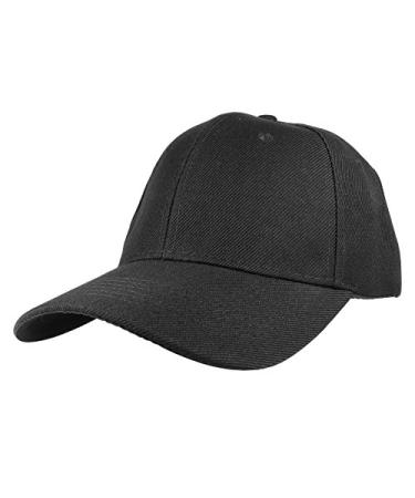 Gelante Adult Plain Baseball Cap Classic Adjustable Size for All Seasons. Black