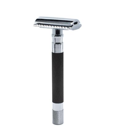 Parker Safety Razor 56R - Heavyweight Eco-Friendly Double Edge Razor with 5 Premium Platinum Blades - Graphite Finish - Buy Online on GoSupps.com