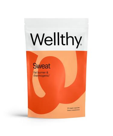 Wellthy Sweat Thermogenic Fat Burner Pills - All Natural Metabolism Booster and Appetite Suppressant for Men and Women - Increased Metabolism Supplement That Helps Promote Increased Weight Loss