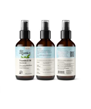Sky Organics Vitamin E Oil Blend for Face - 36,000 IUs - Moisturize, Restore & Smooth - 4 fl. Oz - Buy Online on GoSupps.com