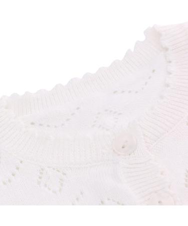 Famuka Baby Cardigan Jacket | Unisex Soft Knitted Sweater 12 Months - White - Buy Online on GoSupps.com