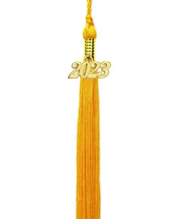 Quality Grad Graduation Tassel with Gold Charm for Graduation Cap or Souvenir (Gold, 2023) Gold 2023