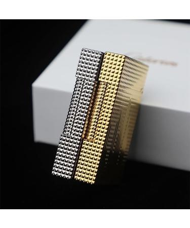 Classic Flip-Top Side-Slide Ignition Butane Torch Lighter Metal Gas-Filled Retro Men's Lighter Suitable For Candles Cigars Indoor And Outdoor High-End Men's Dad Husband Gift high-end Business Gift Gold 2 - Buy Online on GoSupps.com