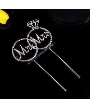 Gadpiparty Pearl Tiara Mrs Cupcake Topper Glitter Alloy Rhinestone Cake Pick for Bridal Shower Wedding Cupcake Toppers Engagement Cupcake Picks Proposal Cake Insert Silver Wedding Decor - Buy Online on GoSupps.com