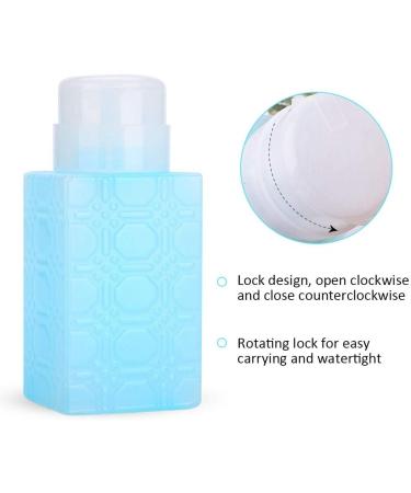 Push Bottle Portable Pump Refill Bottle Reusable Durable Pump Bottle Empty Bottle Suitable for Travelling or Home Use(Square blue) - Buy Online on GoSupps.com