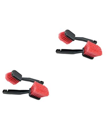 Gleavi 4 piece of cleaning brush for authdails dashboard wheel detal brush car wash interior clean car accessories hairbrush cleaner car cleaning brush body 1 piece (1 Pack) black redx2st