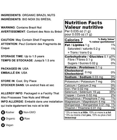 Organic Brazil Nuts 1lb - Non-GMO, Raw, Whole, Unsalted, Kosher - Vegan, Keto, Paleo Friendly - Bulk Trail Mix Snack - Selenium-Rich Superfood - Buy Online on GoSupps.com