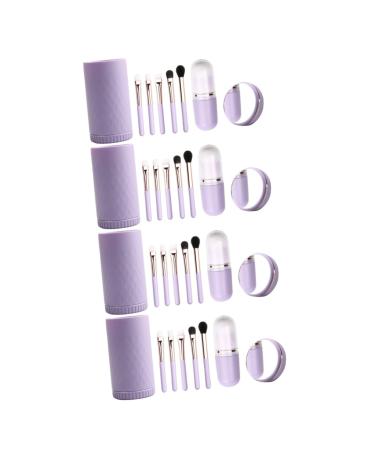 Didiseaon 4 Sets Makeup Brush Set Travel Face Makeup Brush Cosmetic Brush Face Beauty Tools Portable Brush Girls Eyeshadow Brush Eye Shadow Mini Brush Cosmetics Major Abs Brush Rod Miss