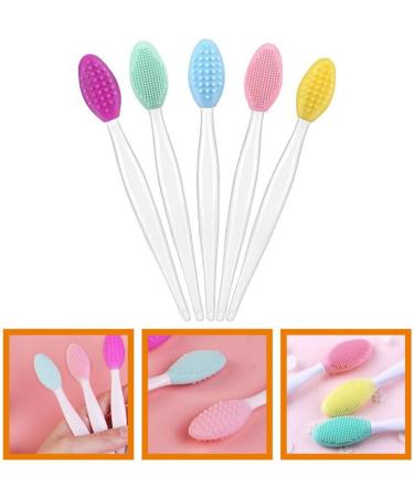 Healeved Lip Brush Tool 5pcs Exfoliating Lip Scrub Brush Double-Sided Silicone Lip Exfoliator Brush Lip Scrubber Brush for - Buy Online on GoSupps.com