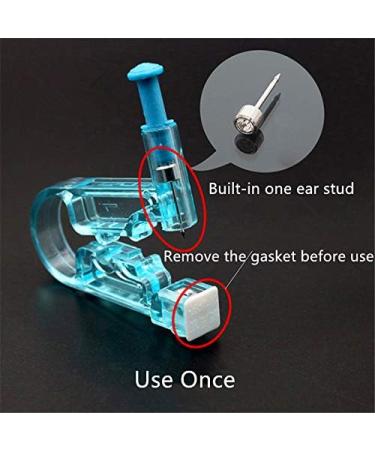 10pcs Disposable Safety Sterile Ear Piercing Gun Unit Tool With Ear Stud Asepsis Pierce Kit (Gold Pink) - Buy Online on GoSupps.com
