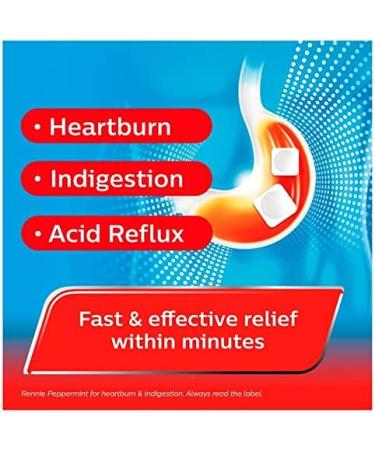 Buy Rennie Peppermint Tablets (24) - Fast Relief for Heartburn & Indigestion - International Shipping Available - Buy Online on GoSupps.com