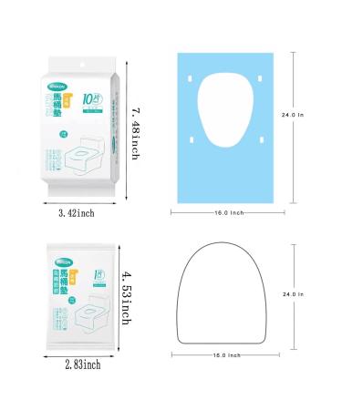 Disposable Toilet Seat Covers 30Pcs - Waterproof & Individually Wrapped - Large Portable Potty Training Covers for Kids - Ideal for Road Trips & Public Restrooms - Sky Blue - Buy Online on GoSupps.com