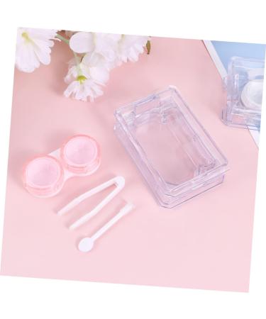 Homsfou 4-Piece Mini Contact Lens Holder Set | Transparent Portable Lens Cases | Cute Colored Lens Containers - Shop Internationally! - Buy Online on GoSupps.com