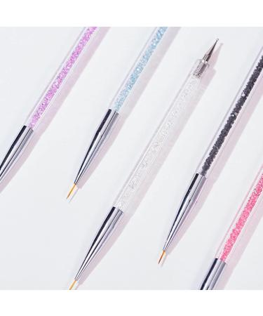LuLiyLdJ 5-Piece Nail Brush Set with Double-Ended Dotting Tool | Nail Pen for Painting | Nail Art Brush Kit - Buy Online on GoSupps.com