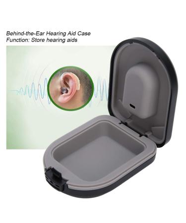 Waterproof Drop-Resistant Hearing Aid Case - Portable Protective Box for Behind The Ear Aids in Black - Buy Online on GoSupps.com