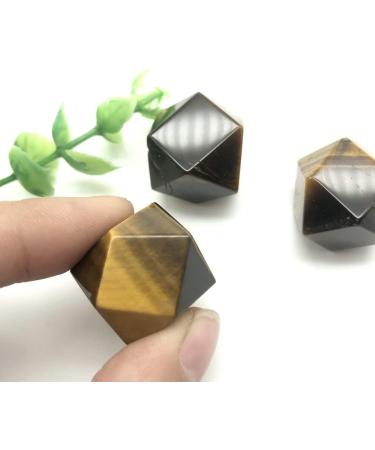 Natural Crystal Rough Natural Quartz Crystal Natural Yellow Tiger Eye Crystals Stone Carved Polyhedron Shaped Smooth Stone Crystals Room Decoration Home Office Decor - Buy Online on GoSupps.com