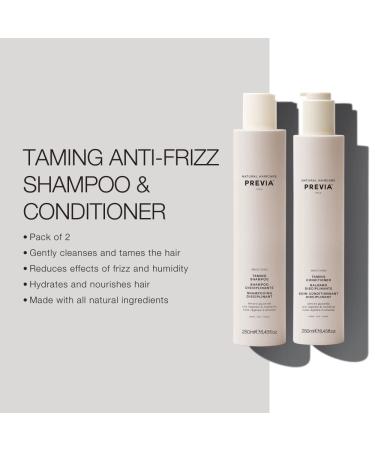 Previa Smoothing Taming Shampoo & Conditioner Set - Frizzy Hair Treatment Kit (8.45 oz) | International Shipping Available - Buy Online on GoSupps.com