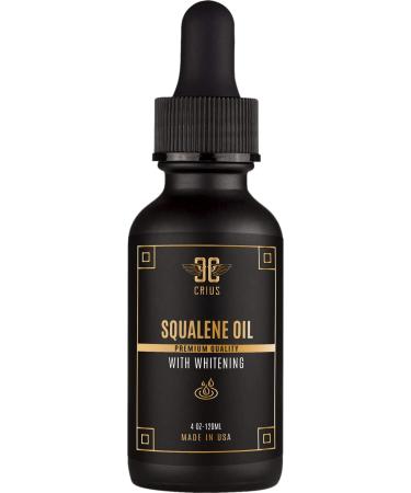 Crius Cosmetic Squalene Oil with Whitening 4 Oz Vitamin-Rich Formula Quick Absorption - Easy-To-Apply Non-GMO Quality Potent Ingredients Third-Party Tested Cruelty-Free Products Made In USA