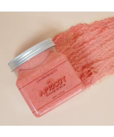 Apricot Face & Body Scrub Exfoliating & Purifying Sugar Scrub For Healthy Glow 450g - Buy Online on GoSupps.com